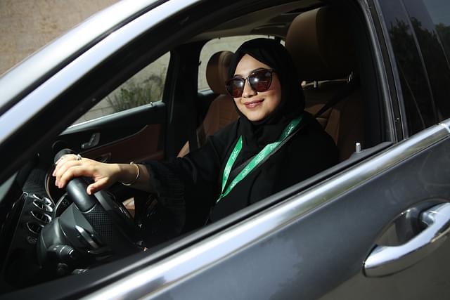Fadya Fahad, 23, one of the first female drivers for Careem, a peer-to-peer ride sharing company similar to Uber. (Sean Gallup/Getty Images)