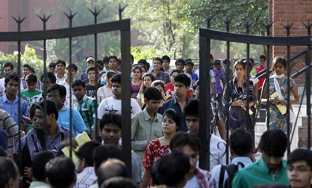 Students walk out of the examination center after appearing for IIT JEE (Representative Image) (Sonu Mehta / Hindustan Times via Getty Images)