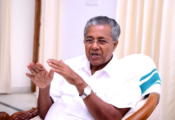 Chief Minister of Kerala Pinarayi Vijayan photographed in Delhi’s Kerala house. (Ramesh Pathania/Mint via Getty Images)