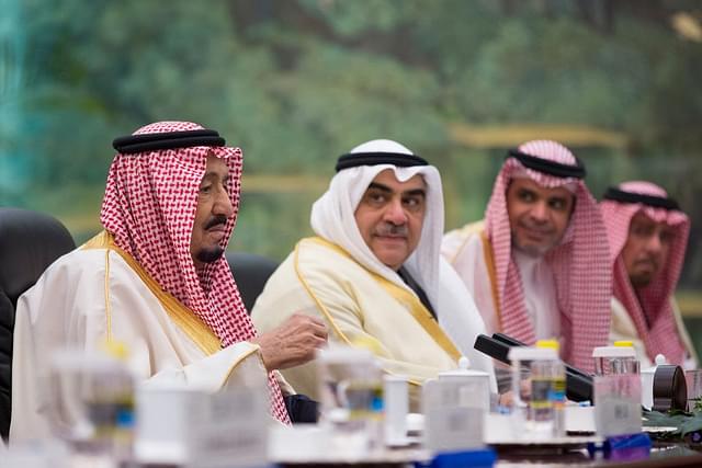 King Salman of Saudi Arabia (extreme left) (Lintao Zhang/Pool via Getty Images)