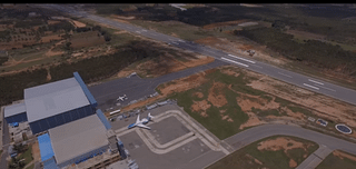 The runway at the Hosur Aerodrome (Taneja Aerospace and Aviation Limited)