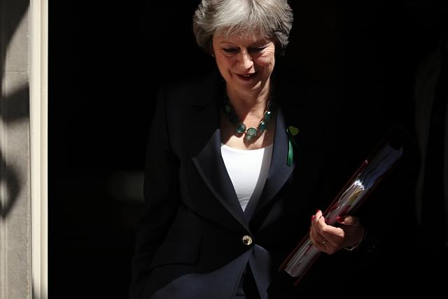 British Prime Minister Theresa May leaves Downing Street. (Dan Kitwood/Getty Images)