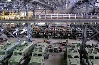 Mine Protected Vehicles (MPVs) at the Ordnance Factory in Medak, Telangana (NOAH SEELAM/AFP/GettyImages)