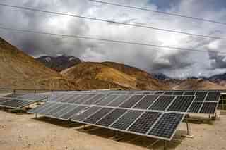 Solar panels in Laddakh. (Allison Joyce/GettyImages)