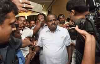 Janata Dal (Secular) leader H D Kumaraswamy. (Arijit Sen/Hindustan Times via Getty Images)