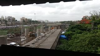 A view of the upcoming elevated section at Kurla station