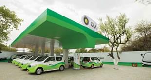 Electric cars operated by Ola Cabs in Nagpur, Maharashtra.