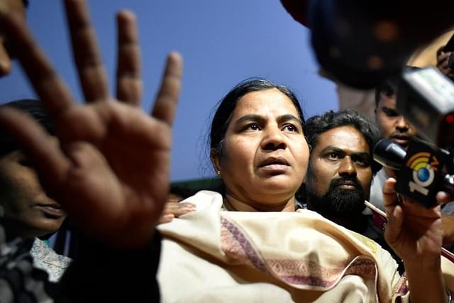 Radhika Vemula, mother of research scholar Rohith Vemula. (Ravi Choudhary/Hindustan Times via Getty Images)
