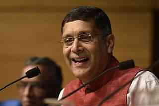 Chief Economic Adviser Arvind Subramanian addressing a press conference&nbsp; in New Delhi.&nbsp; (Virendra Singh Gosain/Hindustan Times via GettyImages)&nbsp;