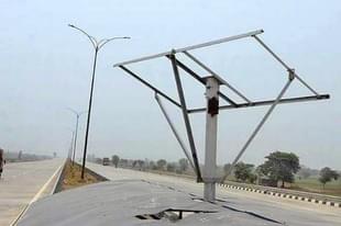 Missing solar panels along the EPE. (pic via Twitter)