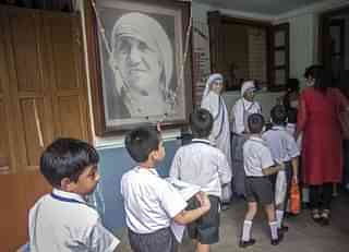Children at a Missionaries of Charity run home for abandoned kids. (Allison Joyce/Getty Images)