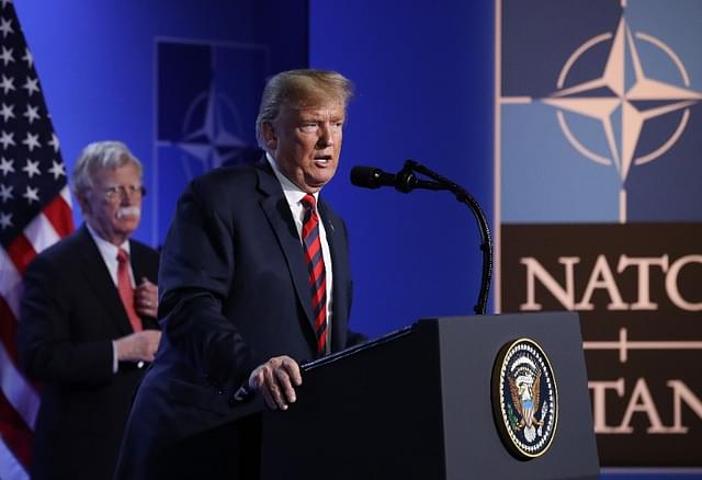 US President Donald Trump at the NATO summit. (Sean Gallup/Getty Images)