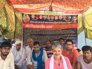 Rajat Kalsan with Dalit protesters&nbsp;