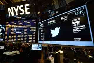 Twitter on the New York Stock Exchange (NYSE) on the day of its IPO in 2013 (Emmanuel Dunand/ Getty Images)