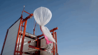 A Loon balloon being launched (Loon Project/Google X)