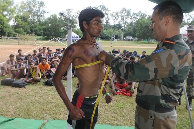 Special recruitment camp of the Indian Army at Morahbadi Ground, on October 7, 2017 in Ranchi (Representative Image | Parwaz Khan/Hindustan Times via Getty Images)