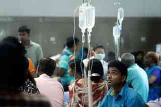 Patients waiting at a government hospital (Arun Sharma/Hindustan Times via Getty Images)