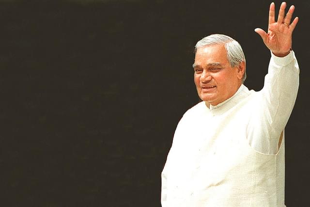  Former Prime Minister Atal Bihari Vajpayee on 23 February 2001 in New Delhi. (Ajay Aggarwal/Hindustan Times via Getty Images)