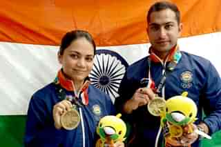  Apurvi Chandela and Ravi Kumar won bronze medal in 10m Air Rifle Mixed Team event. 