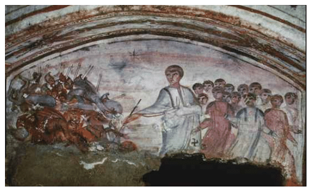 <i>Fresco from Via Latina Catacomb (2nd Century CE)</i>