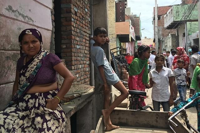 (Left) Sunita, whose house is adjacent to key accused Saleem’s