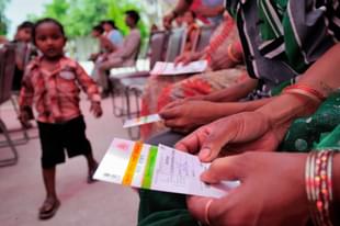 An Aadhaar registration camp. (Priyanka Parashar/Mint via Getty Images) 