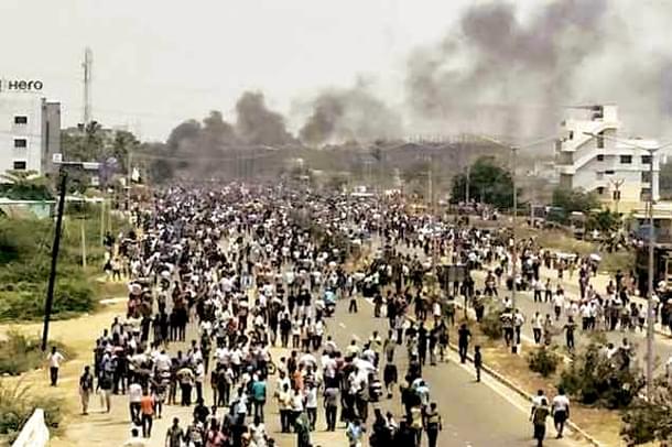 An anti-Sterlite protest.