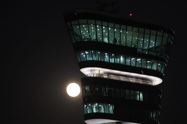 Air Traffic Control (ATC) tower at the Mumbai airport (Mahendra Parikh/Hindustan Times via Getty Images)
