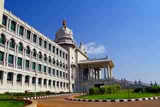 Pictured here is the Suvarna Vidhana Soudha, a legislative building in north Karnataka.