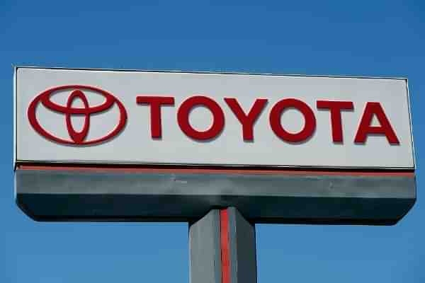 Logo of car manufacturing company Toyota (Kevork Djansezian/Getty Images)