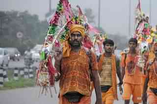 Kanwariyas. (Parveen Kumar/Hindustan Times via Getty Images)
