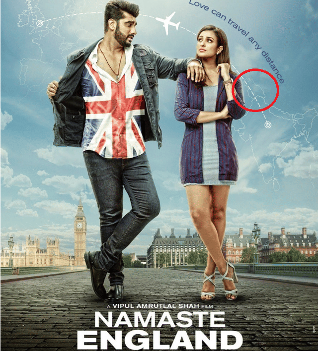 Distorted Map Of India Found On Posters Of Movie Starring Parineeti ...