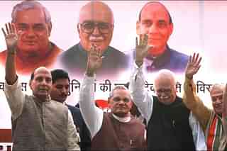  The late Atal Bihari Vajpayee, senior BJP leaders L K Advani, Murli Manohar Joshi and Rajnath Singh. (Arvind Yadav/Hindustan Times via GettyImages)&nbsp;