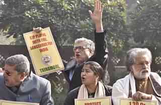 Trinamool members protest against NRC. (Sonu Mehta/Hindustan Times via Getty Images)