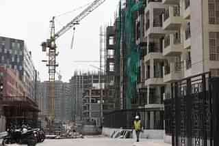 A housing construction project in India. (Burhaan Kinu/Hindustan Times via Getty Images)