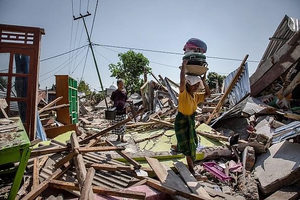 Powerful Earthquake Strikes Indonesia’s Lombok Island (Photo by Ulet Ifansasti/Getty Images)
