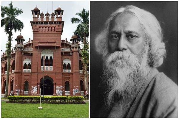 (L) Dhaka University (Biswarup Ganguly)/(R) Rabindranath Tagore