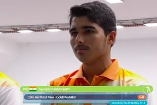 Saurabh Chaudhary said that he won the Olympic spot and world record, only because he focused on winning gold. (image via @OriginalAnmol/Twitter) 
