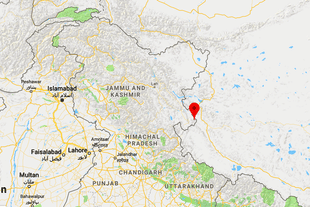 Location of Demchok in Jammu and Kashmir.