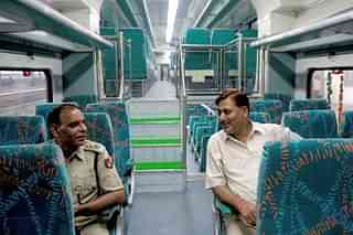 A Delhi-Jaipur intercity train. (Pradeep Gaur/Mint via Getty Images)