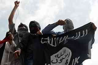 ISIS flags being waved in Kashmir in 2014 (Representative Image) (TAUSEEF MUSTAFA/AFP/Getty Images) 