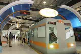 A mock-up of MEGA’s trains (Gujarat Metro)
