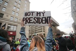 Protest against President Donald Trump in the United States.