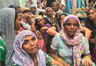 (Left) Sanjay’s aunt Saroj with his mother (right)