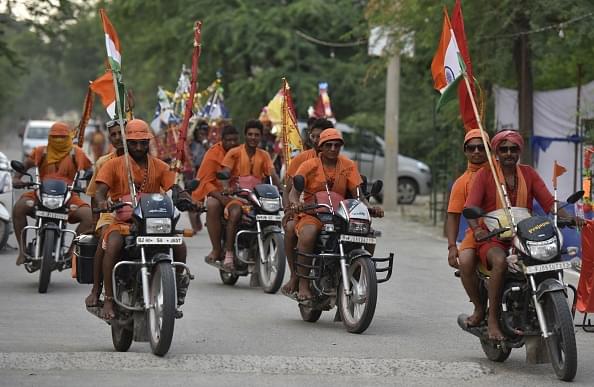 Kanwariyas on bikes (Swarajya)