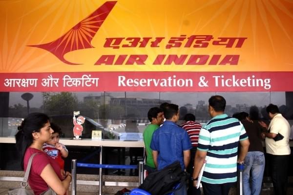Reservation and ticketing counter of Air India (Kalpak Pathak/Hindustan Times via Getty Images)