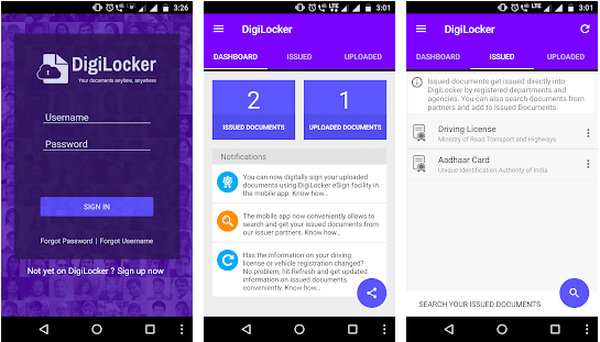 The DigiLocker preview on Play store. 