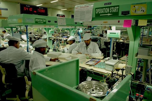 An inside view of a watch manufacturing factory in Hosur, Karnataka. (Hemant Mishra/Mint via Getty Images)