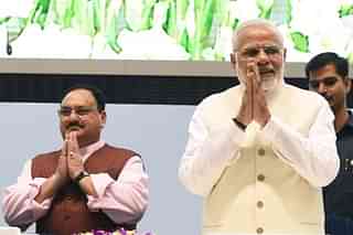 Prime Minister Narendra Modi and Health Minister J P Nadda  (Mohd Zakir/Hindustan Times via Getty Images)&nbsp;