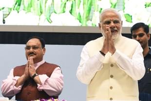 Prime Minister Narendra Modi and Health Minister J P Nadda (Mohd Zakir/Hindustan Times via Getty Images) 